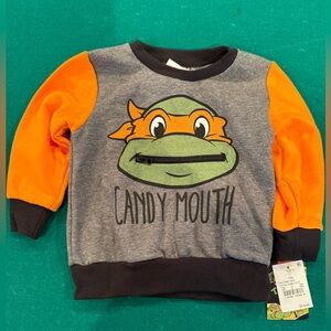 Kids Gray and Orange Graphic Sweatshirt